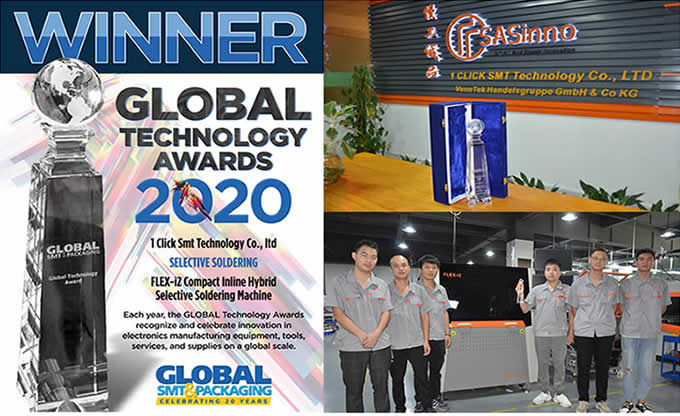 winning Global Technology Award in selective soldering machine category